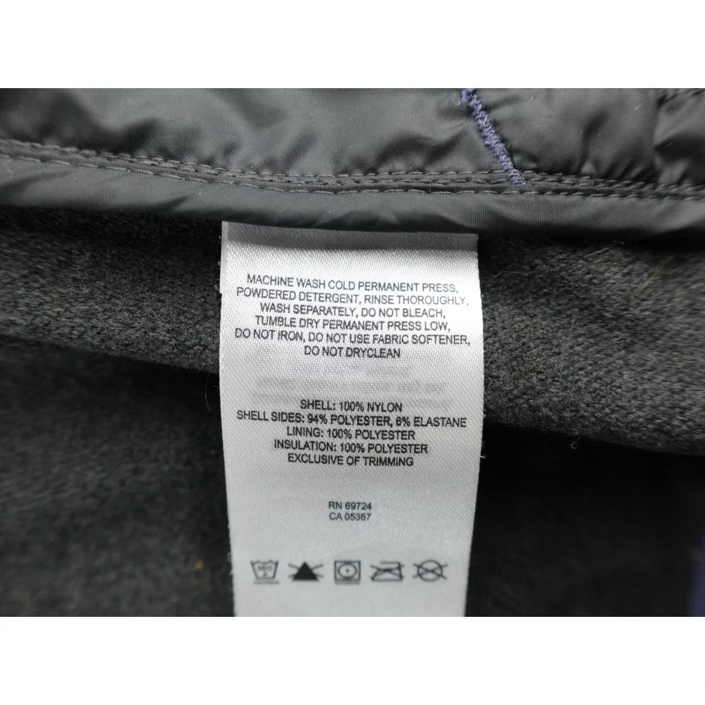 Columbia Puffer Fleece Jacket Men's Size M‎ Gray Blue Zip Up Insulated